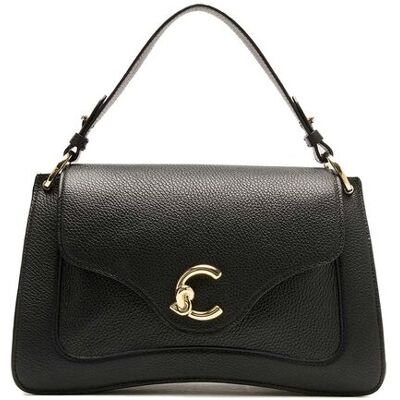 Coccinelle C-Me Handtasche aus genarbtem Leder Schwarz Einheitsgröße Coccinelle C-Me Handtasche aus genarbtem Leder Schwarz Einheitsgröße