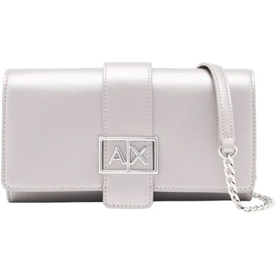Armani Exchange Signature Damen-Schultertasche Silber Einheitsgröße Armani Exchange Signature Damen-Schultertasche Silber Einheitsgröße