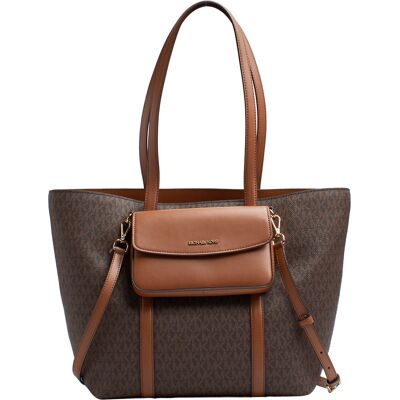 Michael Kors Damen 2-in-1 Tote Bag Jet Set Travel Großes Set Handtasche und Schultertasche 35S6GTVT3B Braun Einheitsgröße Michael Kors Damen 2-in-1 Tote Bag Jet Set Travel Großes Set Handtasche und Schultertasche 35S6GTVT3B Braun Einheitsgröße