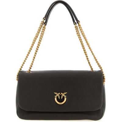 PINKO Braune Lammleder Schultertasche Braun Einheitsgröße PINKO Braune Lammleder Schultertasche Braun Einheitsgröße