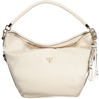 Guess Jeans Schwarze Polyurethan Damen-Handtasche Weiß Einheitsgröße Guess Jeans Schwarze Polyurethan Damen-Handtasche Weiß Einheitsgröße