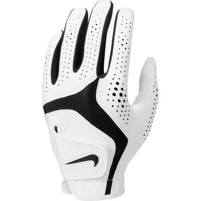 Nike - "Dura Feel X" Golfhandschuh für Damen, PU-Kunststoff, Polyester, Nylon, Spandex (Weiß) Weiß L Nike - "Dura Feel X" Golfhandschuh für Damen, PU-Kunststoff, Polyester, Nylon, Spandex (Weiß) Weiß L