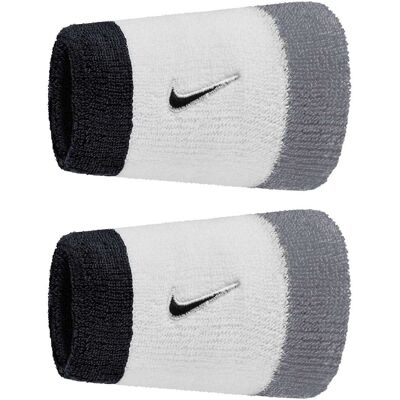 Nike - Schweißband, Swoosh (2er-Pack) (Weiß/Grau/Schwarz) Weiß Einheitsgröße Nike - Schweißband, Swoosh (2er-Pack) (Weiß/Grau/Schwarz) Weiß Einheitsgröße