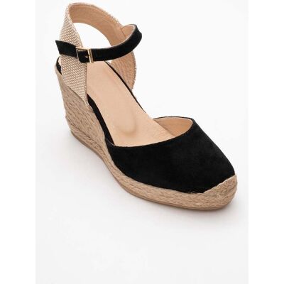 Forever & Always Sinta Wildleder Leder Plateform Espadrille (Damen) Schwarz EU40 Forever & Always Sinta Wildleder Leder Plateform Espadrille (Damen) Schwarz EU40