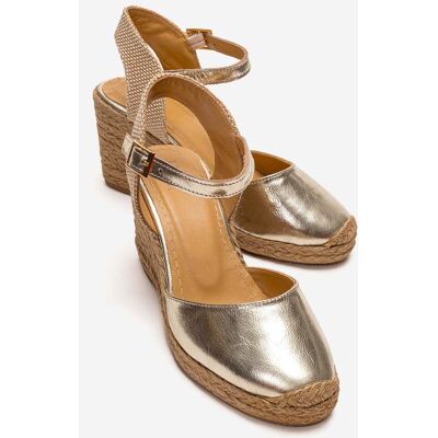Forever & Always Sinta Wildleder Leder Plateform Espadrille (Damen) Gold EU40 Forever & Always Sinta Wildleder Leder Plateform Espadrille (Damen) Gold EU40