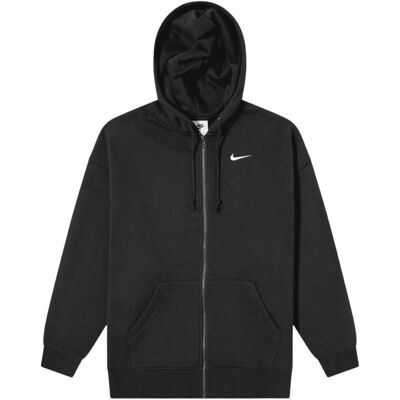 Nike Essentials Oversized Full-Zip Hoodie - Schwarz Schwarz M Nike Essentials Oversized Full-Zip Hoodie - Schwarz Schwarz M