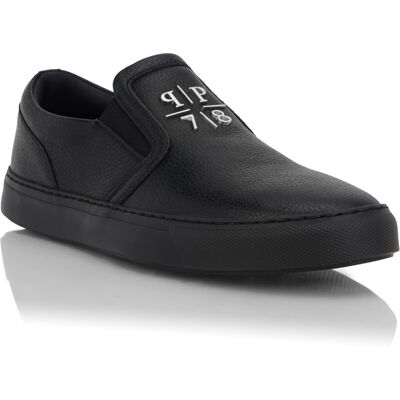 Philipp Plein Deer Print Leather Slip On Schwarz EU40 Philipp Plein Deer Print Leather Slip On Schwarz EU40