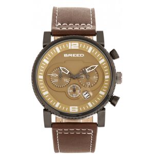Breed Ryker Chronograph Lederarmbanduhr mit Datum Braun Einheitsgröße Breed Ryker Chronograph Lederarmbanduhr mit Datum Braun Einheitsgröße