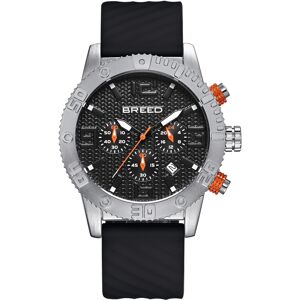 Breed Double Agent Chronographenuhr mit Datum Schwarzes Silber Einheitsgröße Breed Double Agent Chronographenuhr mit Datum Schwarzes Silber Einheitsgröße