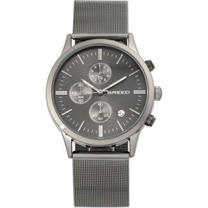 Breed Espinosa Chronograph Mesh-Armbanduhr mit Datum Schwarz Einheitsgröße Breed Espinosa Chronograph Mesh-Armbanduhr mit Datum Schwarz Einheitsgröße