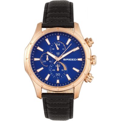 Breed Lacroix Chronograph Lederarmbanduhr Roségold Einheitsgröße Breed Lacroix Chronograph Lederarmbanduhr Roségold Einheitsgröße