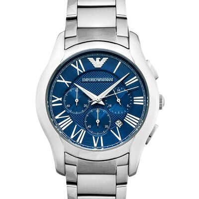 Emporio Armani AR11082 Blaues Zifferblatt Chronograph Herrenuhr Silber Einheitsgröße Emporio Armani AR11082 Blaues Zifferblatt Chronograph Herrenuhr Silber Einheitsgröße
