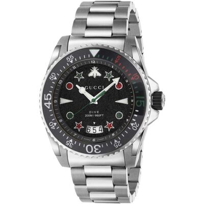 Gucci YA136221 Dive Herrenuhr Silber Einheitsgröße Gucci YA136221 Dive Herrenuhr Silber Einheitsgröße