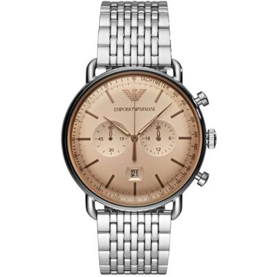 Emporio Armani AR11239 Chronograph Edelstahl Herrenuhr Silber Einheitsgröße Emporio Armani AR11239 Chronograph Edelstahl Herrenuhr Silber Einheitsgröße