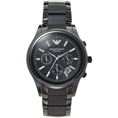 Emporio Armani AR1452 Herren Chronograph Uhr Ceramica Schwarz Schwarz Einheitsgröße Emporio Armani AR1452 Herren Chronograph Uhr Ceramica Schwarz Schwarz Einheitsgröße