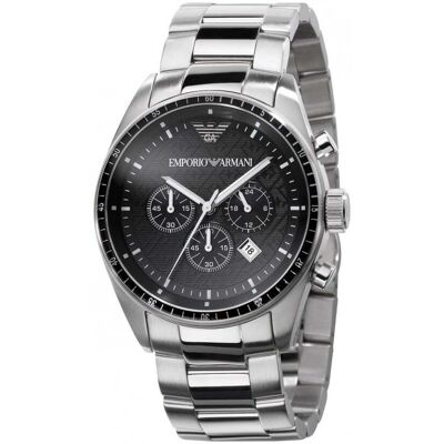 Emporio Armani Chronograph Herrenuhr AR0585 Silber Einheitsgröße Emporio Armani Chronograph Herrenuhr AR0585 Silber Einheitsgröße