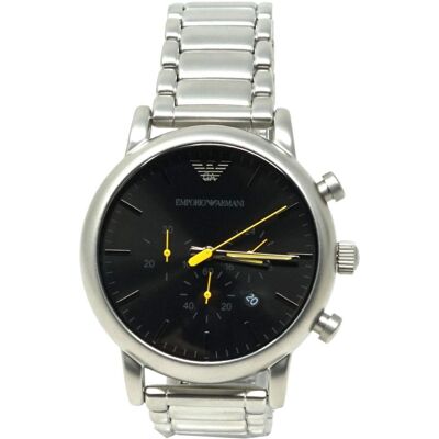 Emporio Armani AR11324 Luigi Chronograph Silber Uhr Silber Einheitsgröße Emporio Armani AR11324 Luigi Chronograph Silber Uhr Silber Einheitsgröße