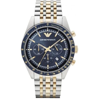Emporio Armani Armani Herren-Armbanduhr AR8030 Silber Gold Einheitsgröße Emporio Armani Armani Herren-Armbanduhr AR8030 Silber Gold Einheitsgröße