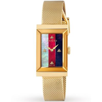 Gucci YA147410 G-Frame 34mm Gelbgold Damenuhr Gold Einheitsgröße Gucci YA147410 G-Frame 34mm Gelbgold Damenuhr Gold Einheitsgröße