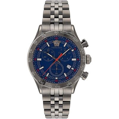 Versace VE2U00722 Hellenyium Chrono Chronograph Herrenuhr Grau Einheitsgröße Versace VE2U00722 Hellenyium Chrono Chronograph Herrenuhr Grau Einheitsgröße