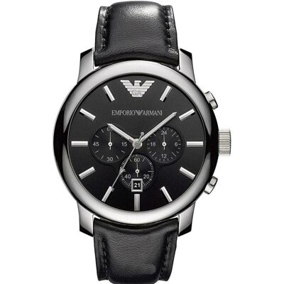 Emporio Armani AR0431 Klassische Herrenuhr Schwarz Einheitsgröße Emporio Armani AR0431 Klassische Herrenuhr Schwarz Einheitsgröße