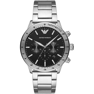 Emporio Armani Mario Silber Herren Armbanduhr AR11241 Silber Einheitsgröße Emporio Armani Mario Silber Herren Armbanduhr AR11241 Silber Einheitsgröße
