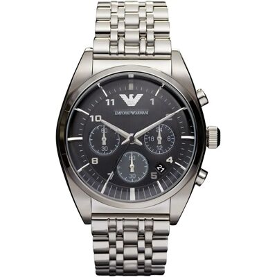 Emporio Armani AR0373 Franco Chronograph Herrenuhr Silber Einheitsgröße Emporio Armani AR0373 Franco Chronograph Herrenuhr Silber Einheitsgröße
