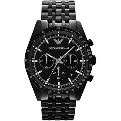 Emporio Armani AR5989 Tazio Chronograph Herrenuhr Schwarz Schwarz Einheitsgröße Emporio Armani AR5989 Tazio Chronograph Herrenuhr Schwarz Schwarz Einheitsgröße