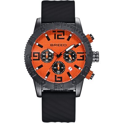 Breed Double Agent Chronographenuhr mit Datum Orange Einheitsgröße Breed Double Agent Chronographenuhr mit Datum Orange Einheitsgröße