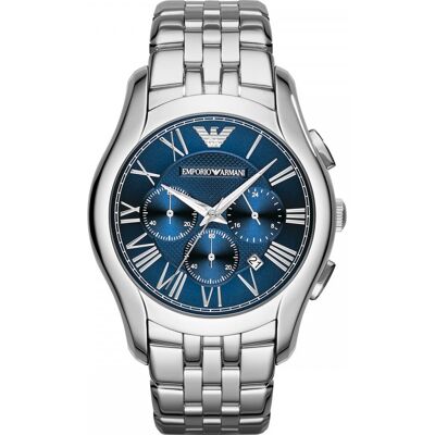 Emporio Armani AR1787 Blau Chronograph Zifferblatt Herrenuhr Silber Einheitsgröße Emporio Armani AR1787 Blau Chronograph Zifferblatt Herrenuhr Silber Einheitsgröße