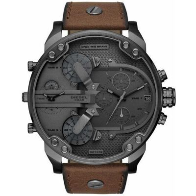Diesel DZ7413 Mr. Daddy 2.0 Chronograph Braunes Leder Herrenuhr Braun Einheitsgröße Diesel DZ7413 Mr. Daddy 2.0 Chronograph Braunes Leder Herrenuhr Braun Einheitsgröße