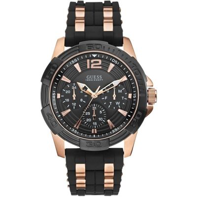 Guess W0366G3 Analoge Herrenuhr aus Edelstahl Schwarz Einheitsgröße Guess W0366G3 Analoge Herrenuhr aus Edelstahl Schwarz Einheitsgröße