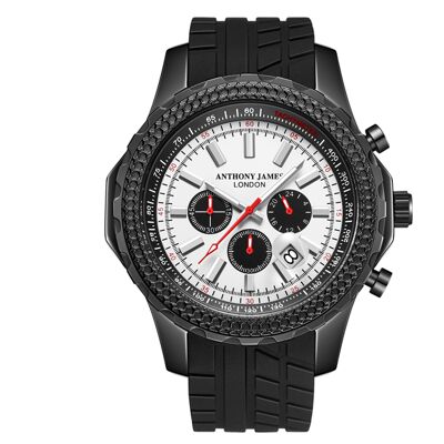 Handgefertigter Anthony James Limited Edition Chronograph Dashboard weiß Weiß Einheitsgröße Handgefertigter Anthony James Limited Edition Chronograph Dashboard weiß Weiß Einheitsgröße