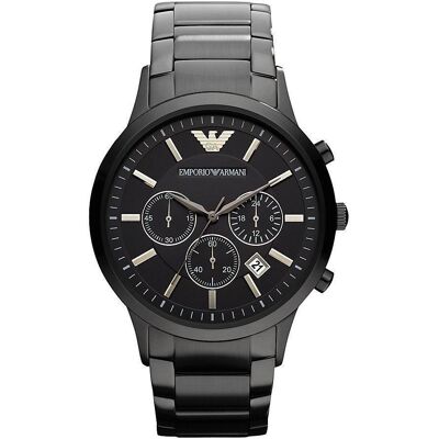 Emporio Armani Chronograph Herrenuhr AR2454 Schwarz Einheitsgröße Emporio Armani Chronograph Herrenuhr AR2454 Schwarz Einheitsgröße