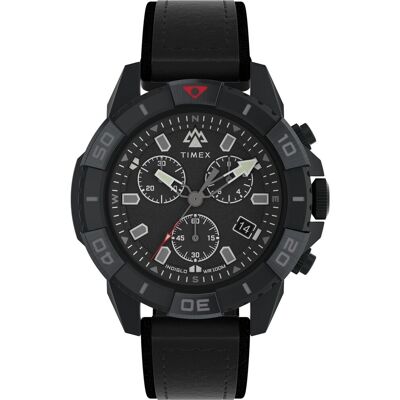 Timex Ridge Chrono Herren Schwarz Uhr TW2W16000 Schwarz Einheitsgröße Timex Ridge Chrono Herren Schwarz Uhr TW2W16000 Schwarz Einheitsgröße