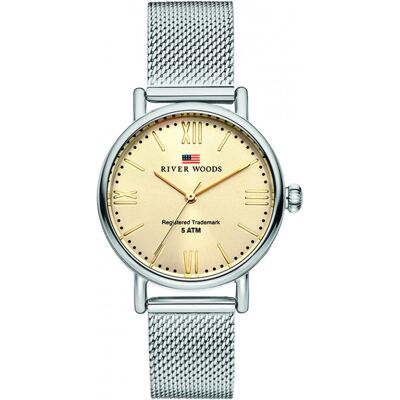 River Woods Wisconsin Silber Damen Armbanduhr RW340035 Silber Einheitsgröße River Woods Wisconsin Silber Damen Armbanduhr RW340035 Silber Einheitsgröße