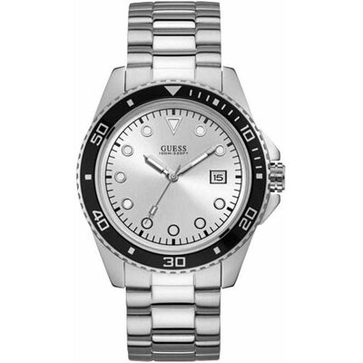 Guess W1002G3 Analog Quarz Herrenuhr Silber Einheitsgröße Guess W1002G3 Analog Quarz Herrenuhr Silber Einheitsgröße