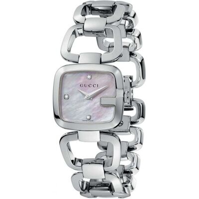 Gucci YA125502 Silber Damen Perlmutt Uhr Silber Einheitsgröße Gucci YA125502 Silber Damen Perlmutt Uhr Silber Einheitsgröße