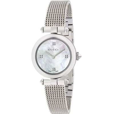 Gucci YA141504 Diamantissima Perlmutt Damenuhr Silber Einheitsgröße Gucci YA141504 Diamantissima Perlmutt Damenuhr Silber Einheitsgröße