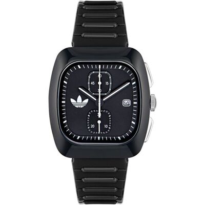 Adidas Originals Retro Wave Two Chrono Unisex Schwarze Uhr AOSY24533 Schwarz Einheitsgröße Adidas Originals Retro Wave Two Chrono Unisex Schwarze Uhr AOSY24533 Schwarz Einheitsgröße