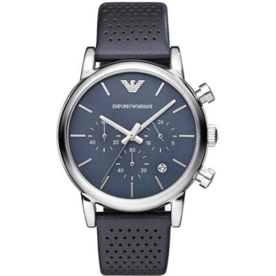 Emporio Armani AR1736 Blauer Chronograph Herrenuhr Grau Einheitsgröße Emporio Armani AR1736 Blauer Chronograph Herrenuhr Grau Einheitsgröße