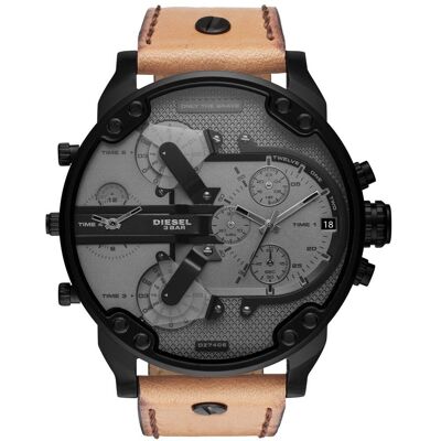 Diesel DZ7406 Mr. Daddy 2.0 Chronograph Braunes Leder Herrenuhr Braun Einheitsgröße Diesel DZ7406 Mr. Daddy 2.0 Chronograph Braunes Leder Herrenuhr Braun Einheitsgröße