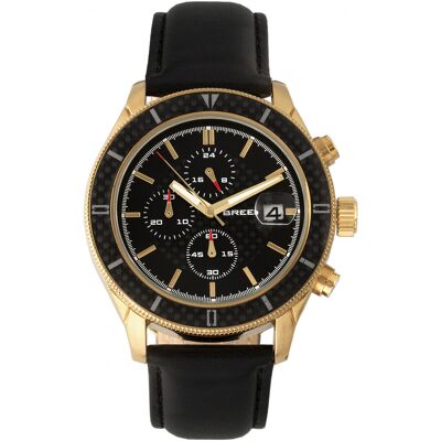 Breed Maverick Chronograph Lederarmbanduhr mit Datum Mehrfarben Einheitsgröße Breed Maverick Chronograph Lederarmbanduhr mit Datum Mehrfarben Einheitsgröße