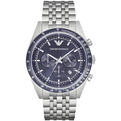 Emporio Armani Herren Chronograph Uhr AR6072 Silber Gold Einheitsgröße Emporio Armani Herren Chronograph Uhr AR6072 Silber Gold Einheitsgröße