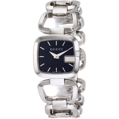 Gucci YA125510 G-Timeless Schwarzes Zifferblatt Damenuhr Silber Einheitsgröße Gucci YA125510 G-Timeless Schwarzes Zifferblatt Damenuhr Silber Einheitsgröße