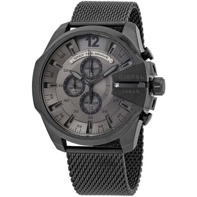 Diesel DZ4527 Mega Chief Chronograph Gunmetal Edelstahl Herrenuhr Grau Einheitsgröße Diesel DZ4527 Mega Chief Chronograph Gunmetal Edelstahl Herrenuhr Grau Einheitsgröße