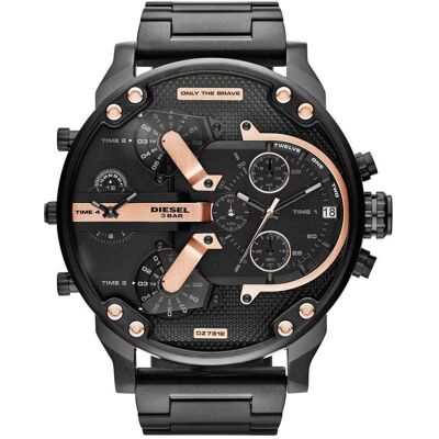 Diesel DZ7312 The Daddies Chronograph vier Zeitzone Zifferblatt Herrenuhr Schwarz Einheitsgröße Diesel DZ7312 The Daddies Chronograph vier Zeitzone Zifferblatt Herrenuhr Schwarz Einheitsgröße