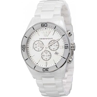 Emporio Armani AR1424 Weiß Ceramica Herrenuhr Weiß Einheitsgröße Emporio Armani AR1424 Weiß Ceramica Herrenuhr Weiß Einheitsgröße