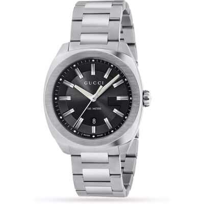 Gucci - Edelstahlarmband Sonnenstrahl Schwarzes Zifferblatt Herrenarmbanduhr Schwarz Einheitsgröße Gucci - Edelstahlarmband Sonnenstrahl Schwarzes Zifferblatt Herrenarmbanduhr Schwarz Einheitsgröße