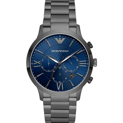 Emporio Armani AR11348 Chronograph Edelstahl Herrenuhr Grau Einheitsgröße Emporio Armani AR11348 Chronograph Edelstahl Herrenuhr Grau Einheitsgröße